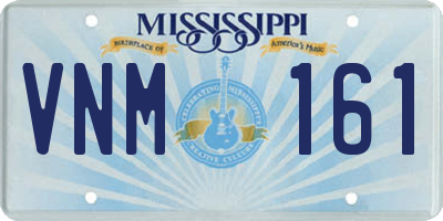 MS license plate VNM161