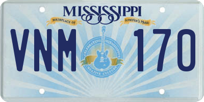 MS license plate VNM170