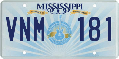 MS license plate VNM181