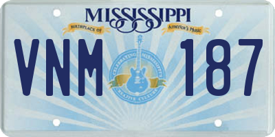 MS license plate VNM187