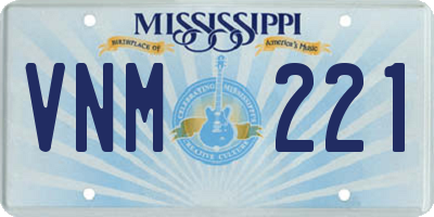 MS license plate VNM221