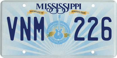 MS license plate VNM226