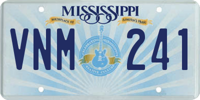 MS license plate VNM241