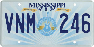 MS license plate VNM246