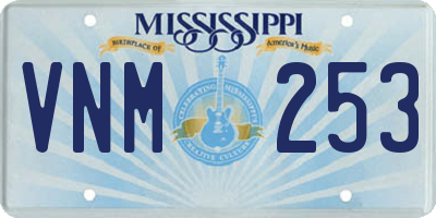 MS license plate VNM253