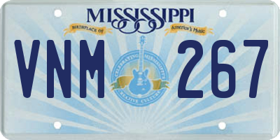 MS license plate VNM267