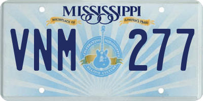 MS license plate VNM277