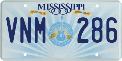 MS license plate VNM286