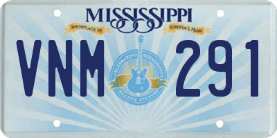 MS license plate VNM291