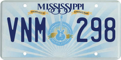 MS license plate VNM298