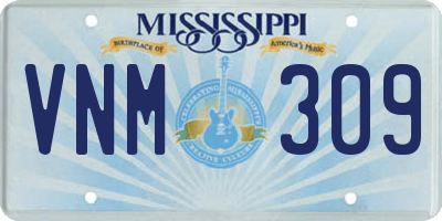 MS license plate VNM309
