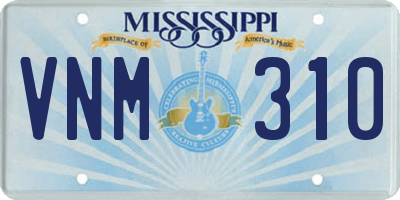 MS license plate VNM310