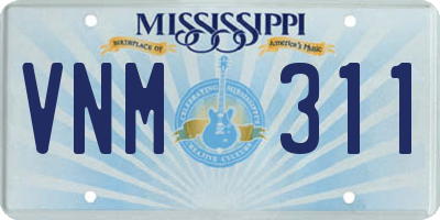MS license plate VNM311