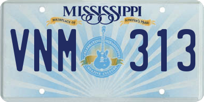 MS license plate VNM313