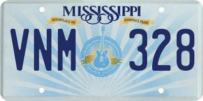 MS license plate VNM328