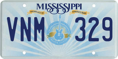MS license plate VNM329