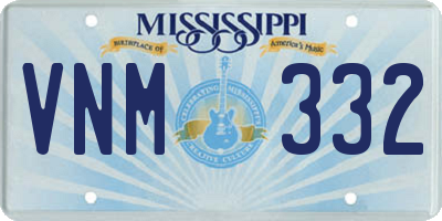 MS license plate VNM332