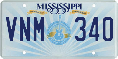 MS license plate VNM340