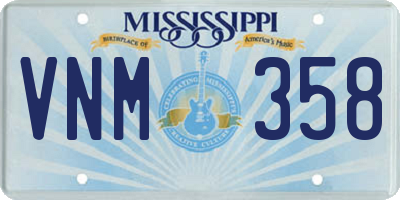 MS license plate VNM358