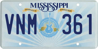 MS license plate VNM361