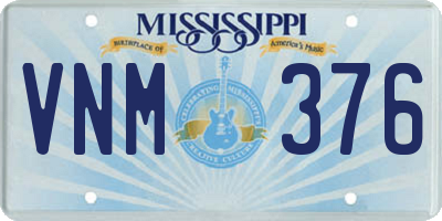 MS license plate VNM376