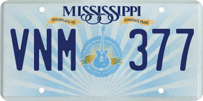 MS license plate VNM377