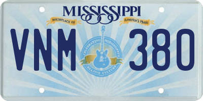 MS license plate VNM380