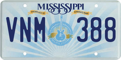 MS license plate VNM388