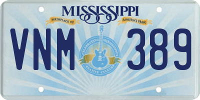 MS license plate VNM389