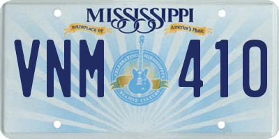 MS license plate VNM410