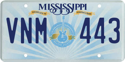 MS license plate VNM443