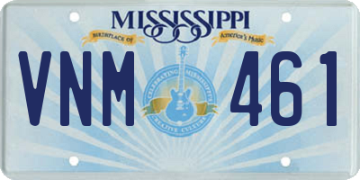 MS license plate VNM461