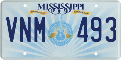 MS license plate VNM493