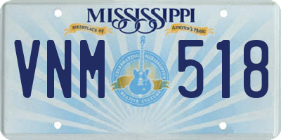 MS license plate VNM518