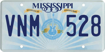MS license plate VNM528