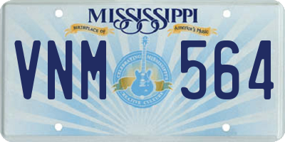 MS license plate VNM564