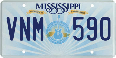 MS license plate VNM590