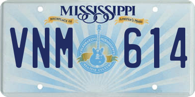MS license plate VNM614