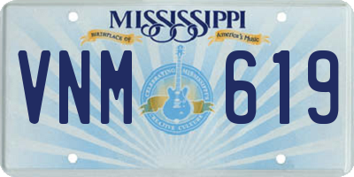 MS license plate VNM619