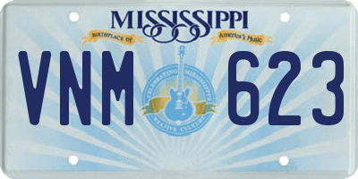 MS license plate VNM623