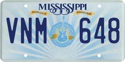 MS license plate VNM648
