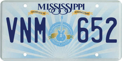 MS license plate VNM652