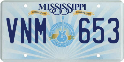 MS license plate VNM653