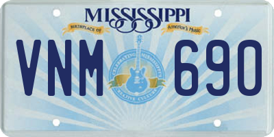MS license plate VNM690