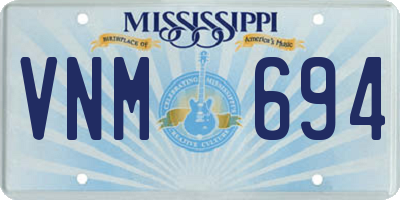 MS license plate VNM694