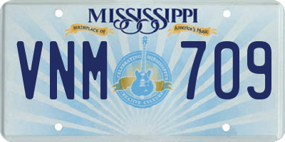 MS license plate VNM709