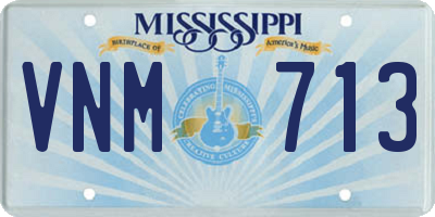 MS license plate VNM713