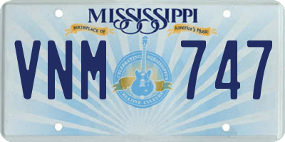 MS license plate VNM747