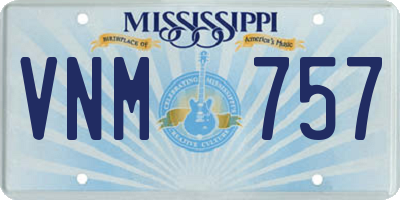 MS license plate VNM757