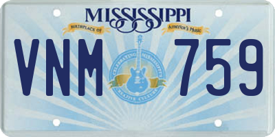 MS license plate VNM759